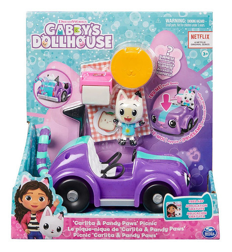 Gabby Dollhouse Veiculo Picnic Carlina E Pandy Paws Sunny