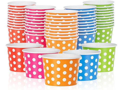 Recipiente De Papel Para Helado Matican, Desechable, 50 Unid