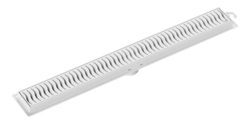 Ralo Linear Tigre 50cm Com Grelha Branca Em Pvc 27265219