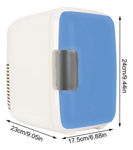 Mini Nevera 4l Azul 12v Para Auto, Cosméticos Y Bebidas