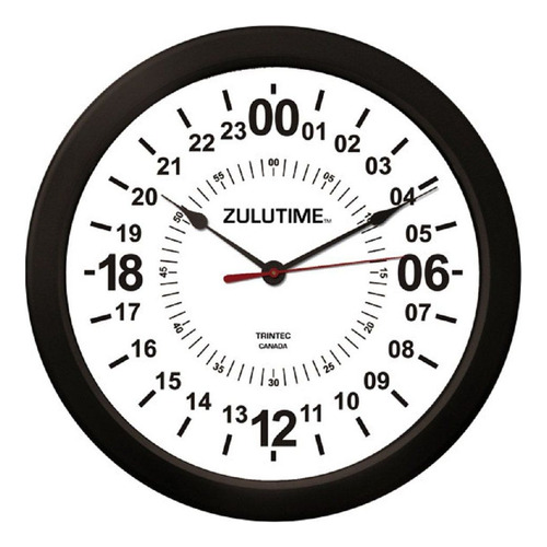Trintec 14  24 Hour Military Wall Clock In White Zt24hr14-w