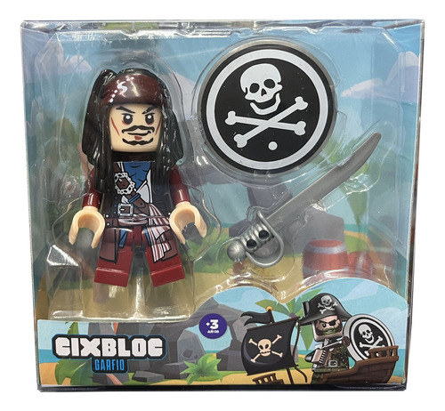 Muñeco Cixbloc Set Pirata Con Accesorios Ik0565 Loony Toys