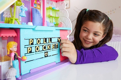 Boneca Polly Pocket Shopping Center Com 30 Acessórios Mattel