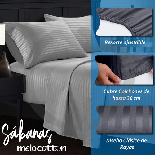 Imagen 5 de 9 de Sábana Individual 1800 Hilos, Microfibra Grabada Ultra Suave