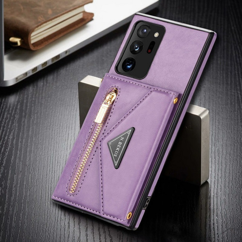 A Funda De Teléfono Con Cremallera Y Cordón For Samsung
