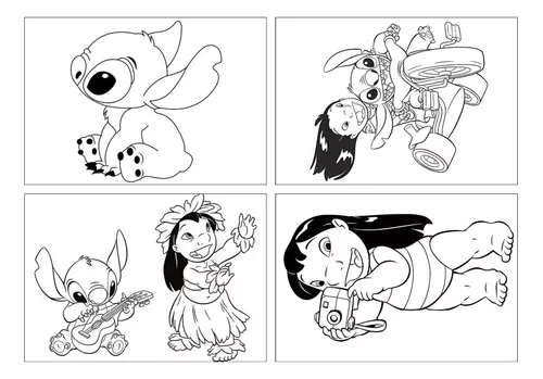 50 Desenhos Para Pintar E Colorir Lilo E Stitch - Folha A4 Inteira! 1 Por  Folha! - #0124