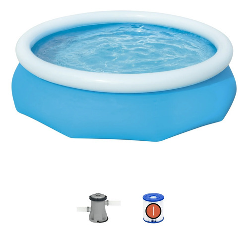 Blue Escape Piscina Inflable Redonda De 3.05m X 80cm Agua Fast Set