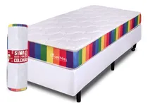 Comprar Cama Box com Colchão Solteiro Vácuo Dupla Face Ortopédico Max Flowing 78x188cm BF Colchões