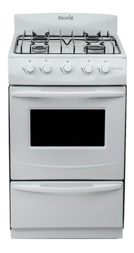 Imagen 1 de 3 de Cocina Escorial Candor S2 a gas natural 4 hornallas blanca puerta con visor