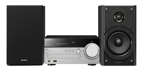 Minicomponente Sony CMT-SX7 negro y plateado con bluetooth 100W de potencia -