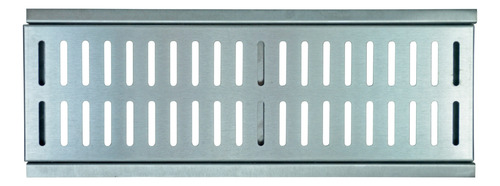 Ralo Linear 15x100 Grelha Inox Escovado Com Suporte Caixilho