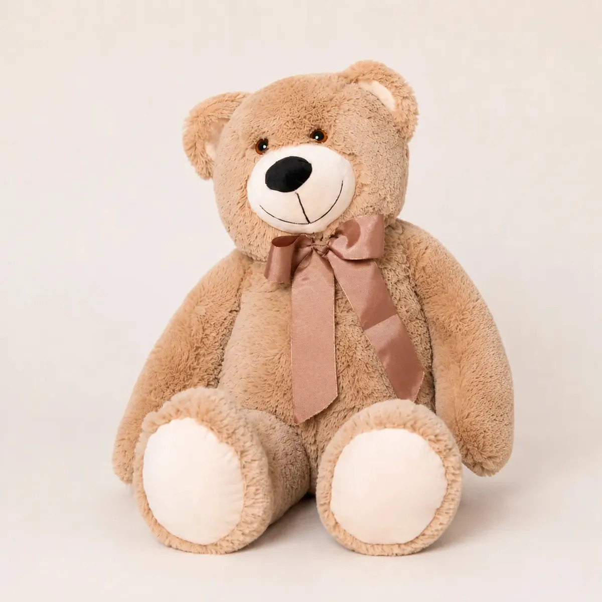Urso Teddy De Pelúcia 70cm Antialérgico Grande Wu Bichos Teddy Bear Gigante Macio Presente Namorada Decoração Quarto Infantil Cor Areia