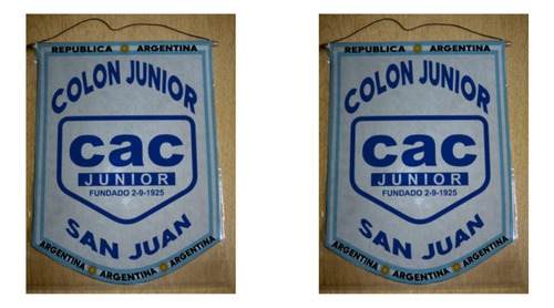 Banderin Grande 40cm Colon Junior San Juan