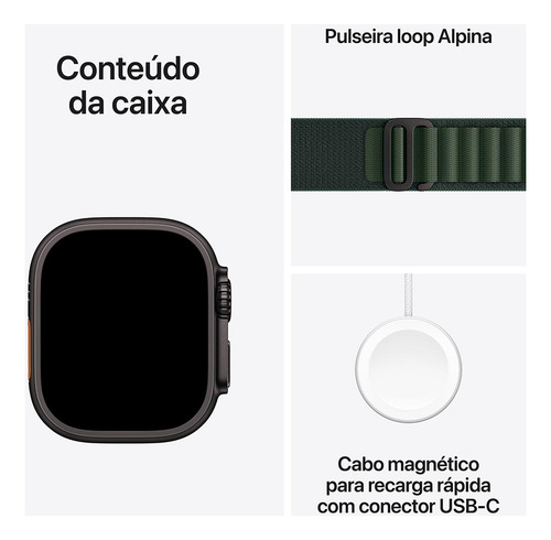 Apple Watch Ultra 2 Gps + Cellular Dark Green 49mm Titânio