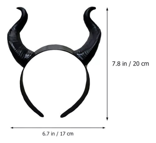 Diadema De Cuernos De Diablo, Color Negro, Cuernos De A