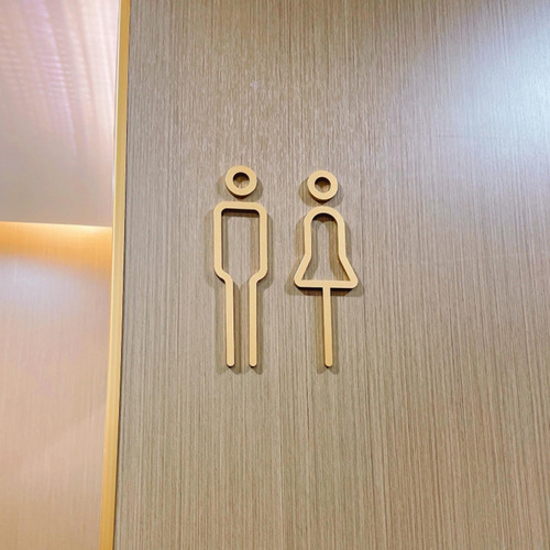 Letrero De Baño Acrílico, Símbolos De Puerta De Baño,