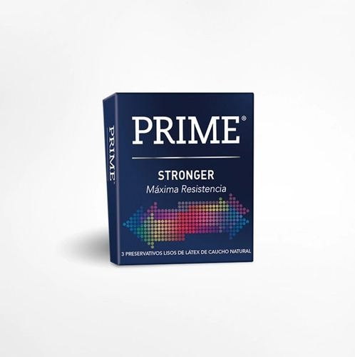 Imagen 1 de 1 de Preservativos Prime Stronger X3 Unidades Maxima Resistencia