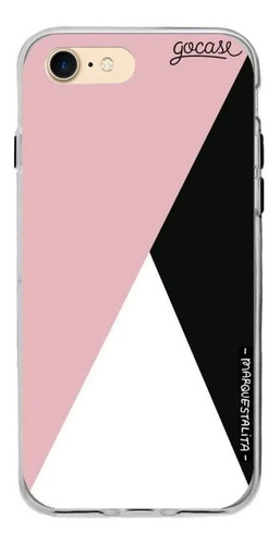 Capa Capinha Gocase Para iPhone Tricolor Geométrica Linda