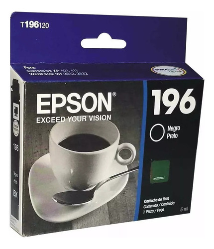 Epson 196 Negro T196120 Xp 401 411 Wf2512 Wf2532