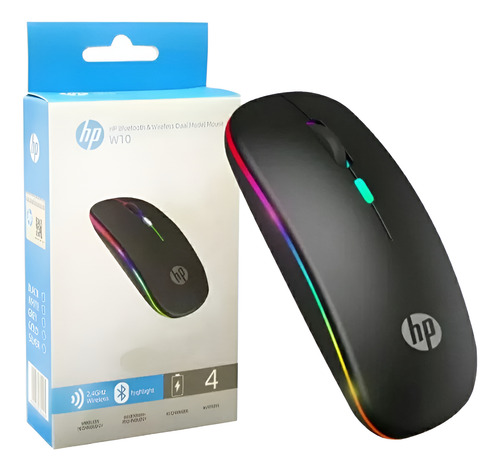 Mouse Hp W10 Inalámbrico Óptico Bluetooth 1600 Dpi