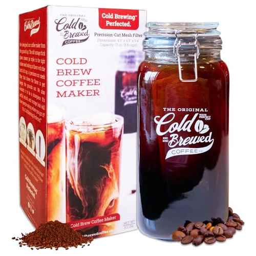 Cafetera Cold Brew De - Tarro Mason Vintage Elegante De 2 Cu