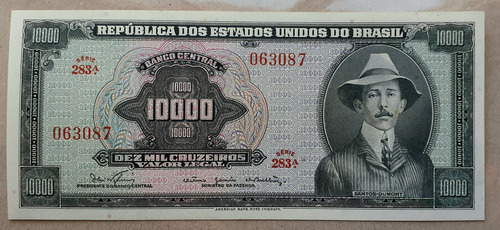 C060 Cédula 10.000 Cédula Do Santos Dumont Série 283 Sob/fe (Usado)