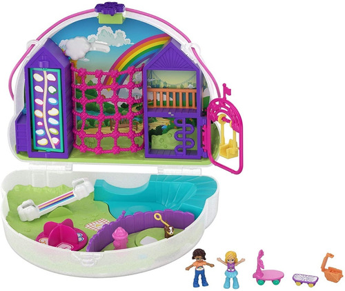 Polly Pocket Set Arcoiris De Ensueño Bolsa + Accesorios