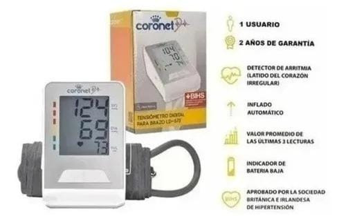 Tensiometro Digital Coronet De Brazo Ld-572 Automático