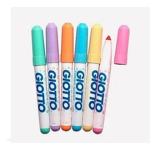 Marcador Punta Conica Giotto Turbo Giant Pastel - 6 Colores