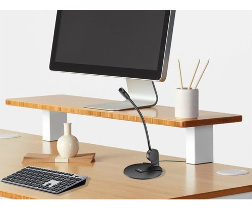 Microfono Pc Escritorio 3,5 Mm De Mesa Havit Hv-h207d