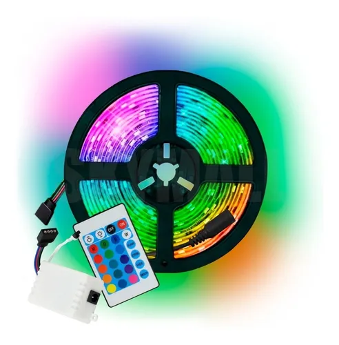 comprar Fita Led Colorida Rgb 5 Metros Com Controle A Prova D Agua Tensão de operação 12V 110V\u002F220V