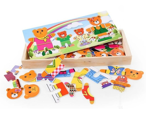 Puzzle Rompecabezas Encaje Niños/bebes De Madera
