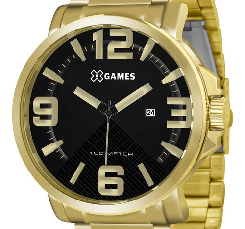 Relógio X-games Dourado Masculino Xmgs1011 P2kx + Nota