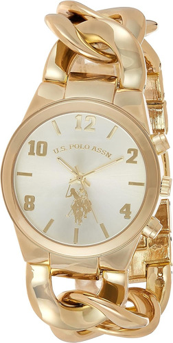  Reloj Dama Mujer Dorado Us. Polo Original Usc40250az