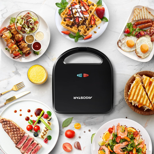 Aigostar Sandwich Maker 3 En 1 Grill Panini Waffle 750w