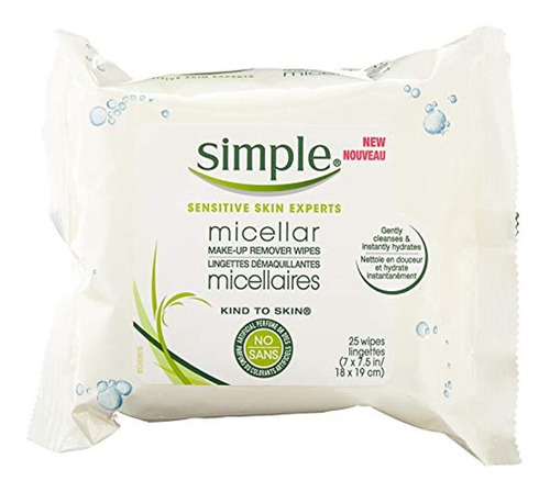 Toallitas Faciales Simples Micellar 25 Unidades (paquete De