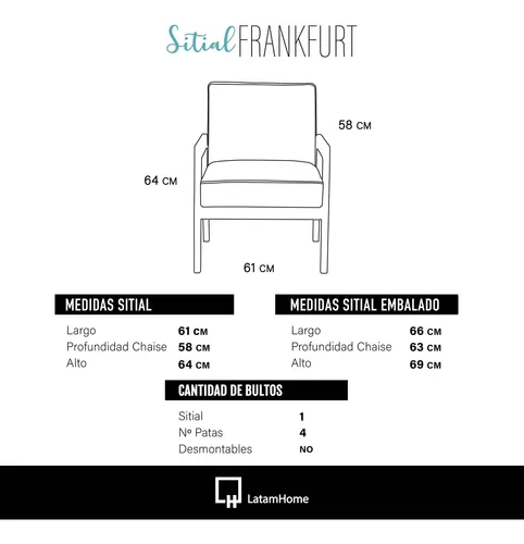 Sitial Frankfurt Tela Velvet - Latam Home