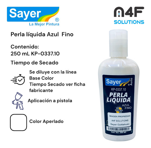 Perla Líquida Sayer Automotiva Kp-0337 Azul Fino Aperlado