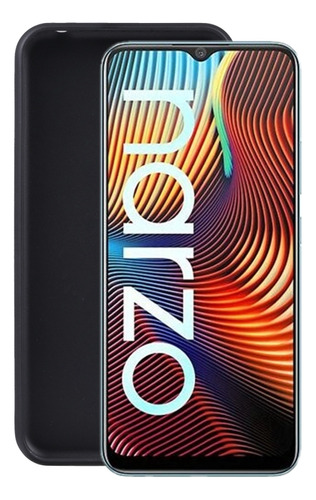 Funda De Teléfono Tpu Negra Esmerilada Para Oppo Realme 7i G