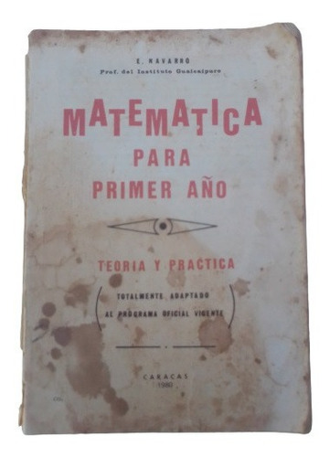 Libro Matematica Bachillerato Primer Año E Navarro