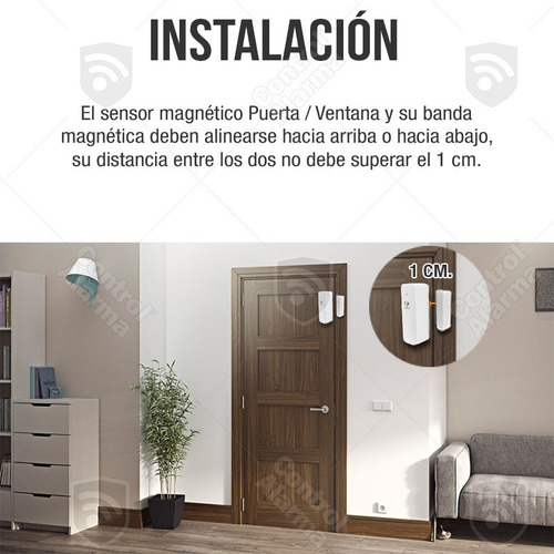 Imagen 5 de 8 de Magnetico Puerta Ventana Alarmas Inalambrica Sensor Casa