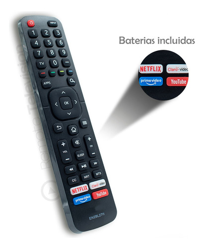 Control Remoto Smart Tv Hisense 4k + Pilas