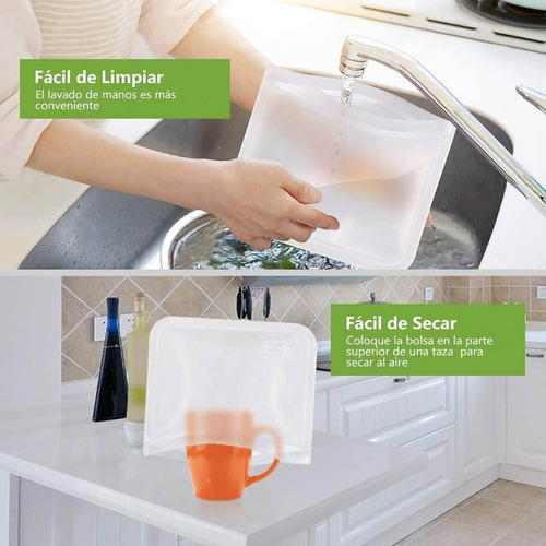 Kit Bolsas Reutilizables Ecologicas Frutas Verduras Congelar