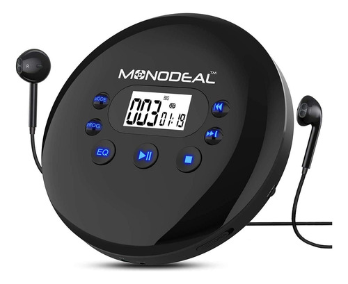 Pack Cd Player Porttil Monodeal Con Auriculares Y Pantalla