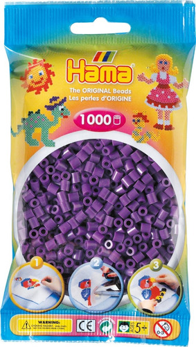 Hama Beads Midi Perler 1000 Unidades Color Púrpura Pixel Art