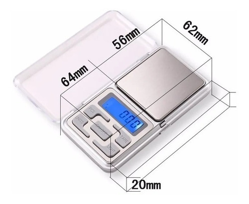 Balanza Digital De Precision 500g / 0.1g Lcd C/ Luz Portable