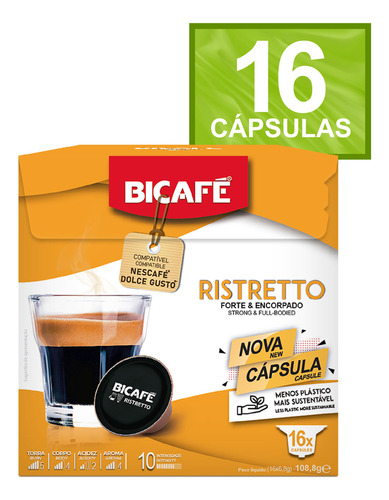 Cápsula De Café Bicafé Ristretto P/ Máquinas Dolce Gusto