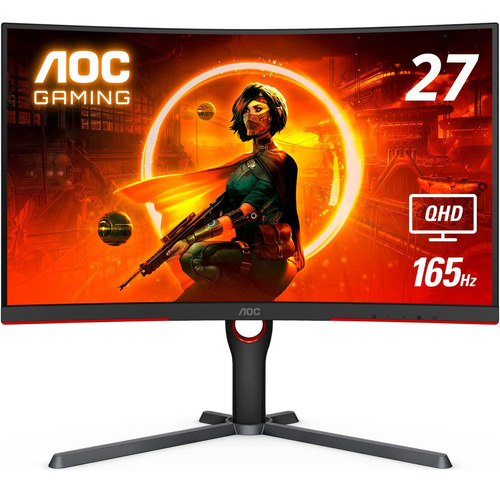 Monitor Curvo Gamer Aoc 27'' 165 Hz 1440p Qhd Adaptive-sync