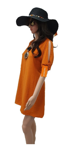 Imagen 3 de 3 de Vestido Mujer Manga Abierta Primavera Verano Moda Casual