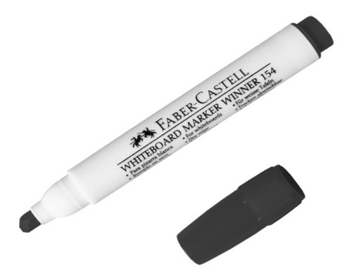 Marcador Borrable Faber Castell Negro X 6 Unidades